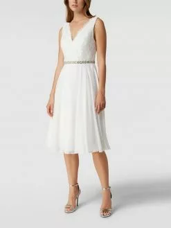 Formal Dress Geschäft 40 Mascara Brautkleid Mit Floraler Spitze Und Ziersteinen - Ecru