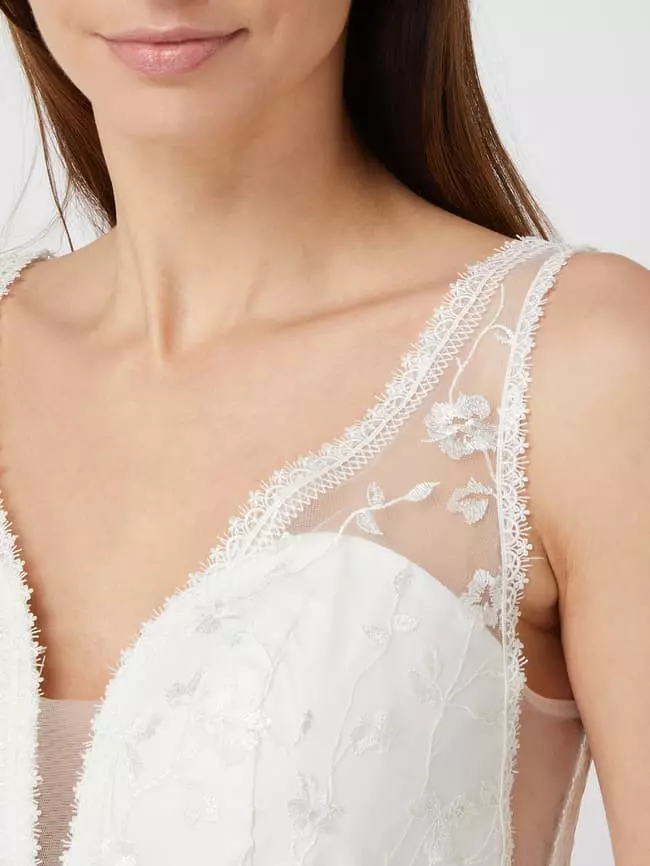 Luxuar Brautkleid Aus Tüll Mit Stickereien - Offwhite 5 Luxuar Brautkleid Aus Tüll Mit Stickereien - Offwhite – Bild 3