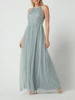 Jake*s Cocktail Abendkleid Mit Paillettenbesatz - Schilf