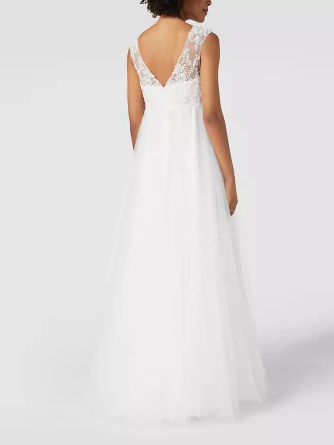 Luxuar Brautkleid Mit Pailletten Und Zierperlen - Offwhite 7 Luxuar Brautkleid Mit Pailletten Und Zierperlen - Offwhite – Bild 5