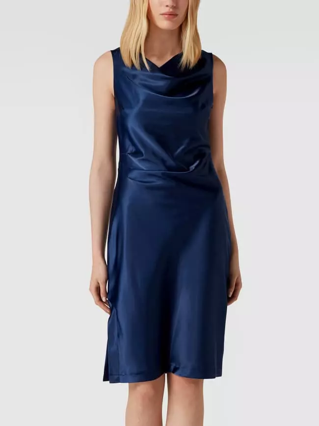 Paradi Cocktailkleid Mit Wasserfall-Ausschnitt - Dunkelblau 6 Paradi Cocktailkleid Mit Wasserfall-Ausschnitt - Dunkelblau – Bild 4