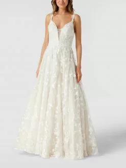 Formal Dress Geschäft 30 Luxuar Brautkleid Mit Floralen Stickereien - Offwhite