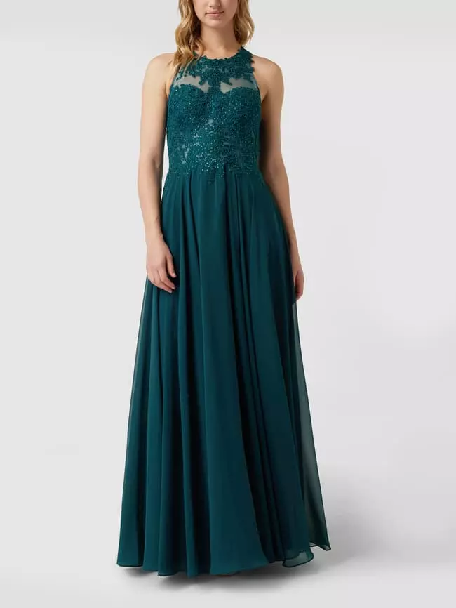 Mascara Abendkleid Mit Floralen Stickereien - Bottle 3 Mascara Abendkleid Mit Floralen Stickereien - Bottle