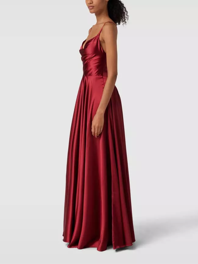 Luxuar Abendkleid Mit Herz-Ausschnitt - Dunkelrot 6 Luxuar Abendkleid Mit Herz-Ausschnitt - Dunkelrot – Bild 4