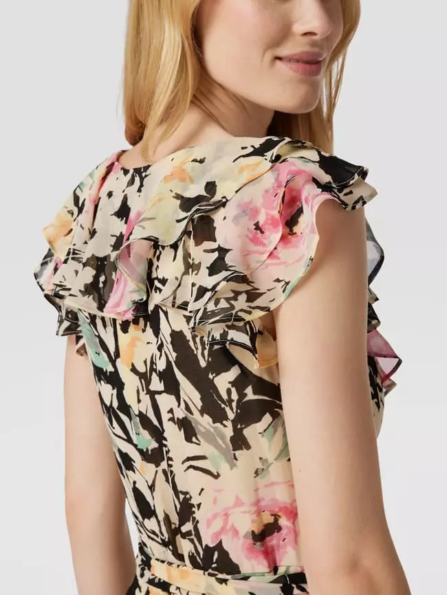 Lauren Ralph Lauren Abendkleid Mit Ausgestellter Rockpartie Modell 'Faydala' - Ecru 5 Lauren Ralph Lauren Abendkleid Mit Ausgestellter Rockpartie Modell 'Faydala' - Ecru – Bild 3