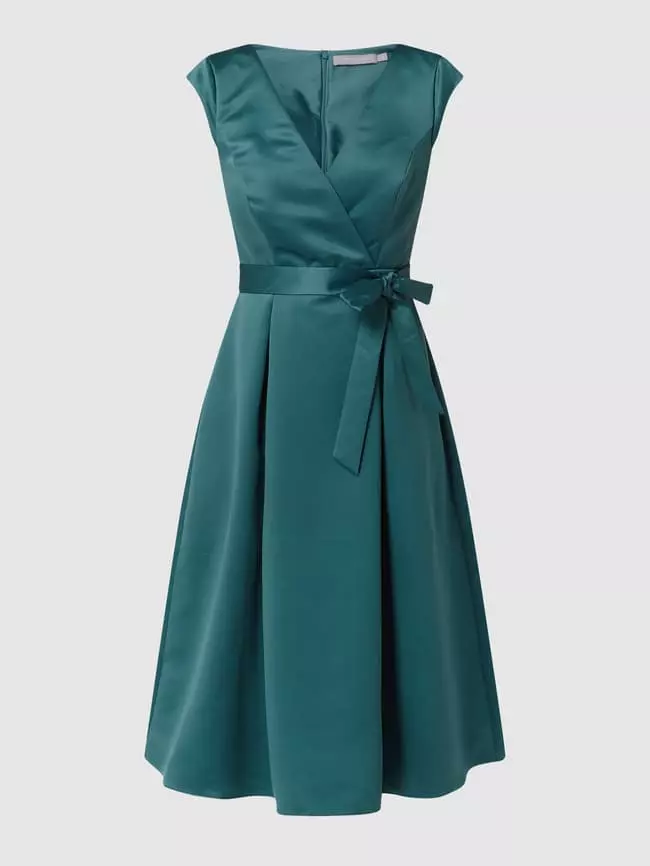 Christian Berg Cocktail Cocktailkleid Aus Satin - Smaragdgrün Meliert 4 Christian Berg Cocktail Cocktailkleid Aus Satin - Smaragdgrün Meliert – Bild 2