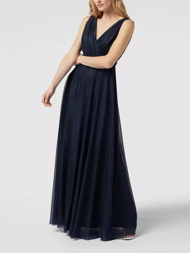 TROYDEN COLLECTION Abendkleid Mit Taillenpasse - Marineblau 3 TROYDEN COLLECTION Abendkleid Mit Taillenpasse - Marineblau