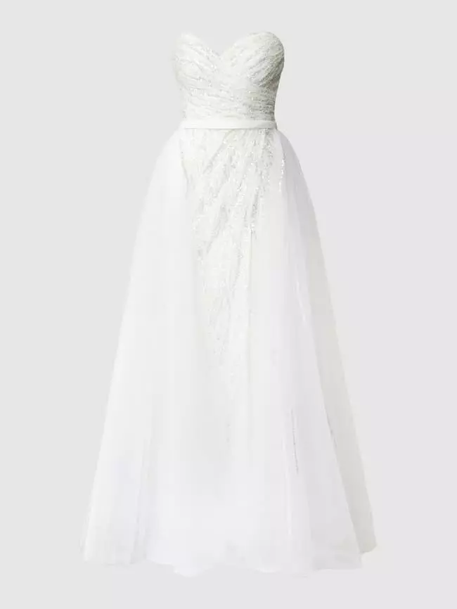Luxuar Brautkleid Mit Pailletten- Und Ziersteinbesatz - Offwhite 4 Luxuar Brautkleid Mit Pailletten- Und Ziersteinbesatz - Offwhite – Bild 2