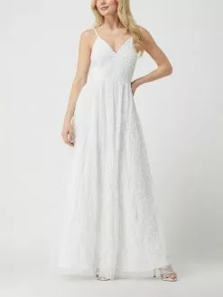 MAYA DELUXE Brautkleid Mit Pailletten - Offwhite