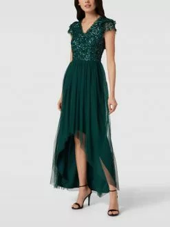 LACE & BEADS Cocktailkleid Mit Paillettenbesatz - Grün