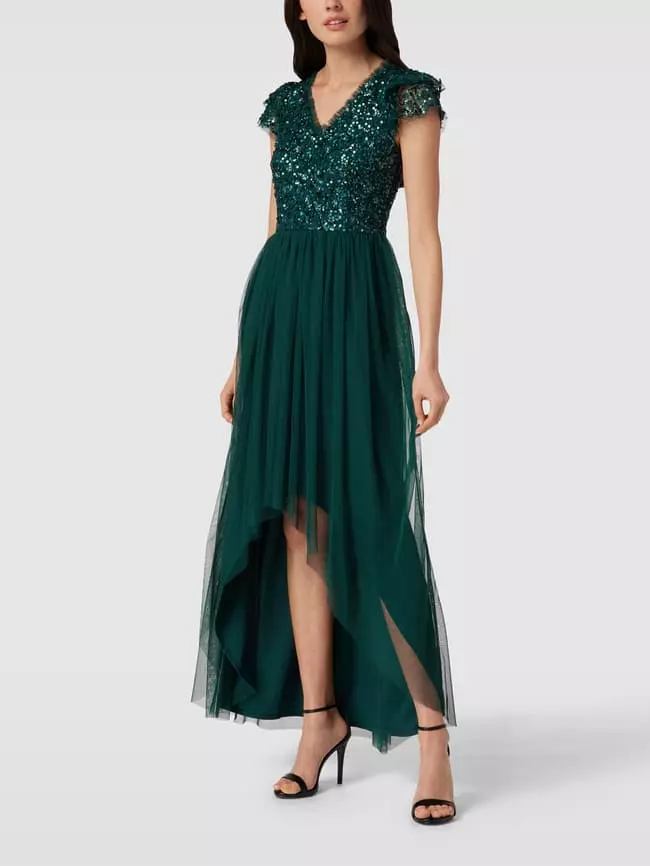 LACE & BEADS Cocktailkleid Mit Paillettenbesatz - Grün 3 LACE & BEADS Cocktailkleid Mit Paillettenbesatz - Grün