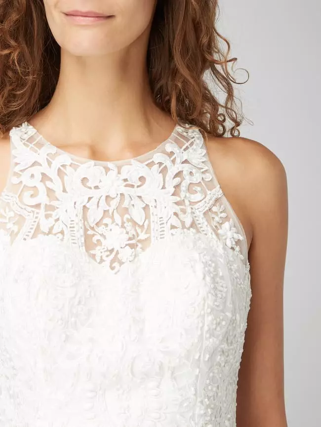 Laona Brautkleid Aus Mesh Und Chiffon - Offwhite 5 Laona Brautkleid Aus Mesh Und Chiffon - Offwhite – Bild 3