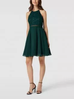 Jake*s Cocktail Cocktailkleid Mit Paillettenbesatz - Dunkelgrün
