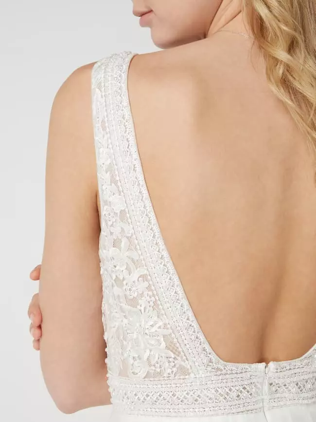 Luxuar Brautkleid Mit Häkelspitze - Offwhite 9 Luxuar Brautkleid Mit Häkelspitze - Offwhite – Bild 7