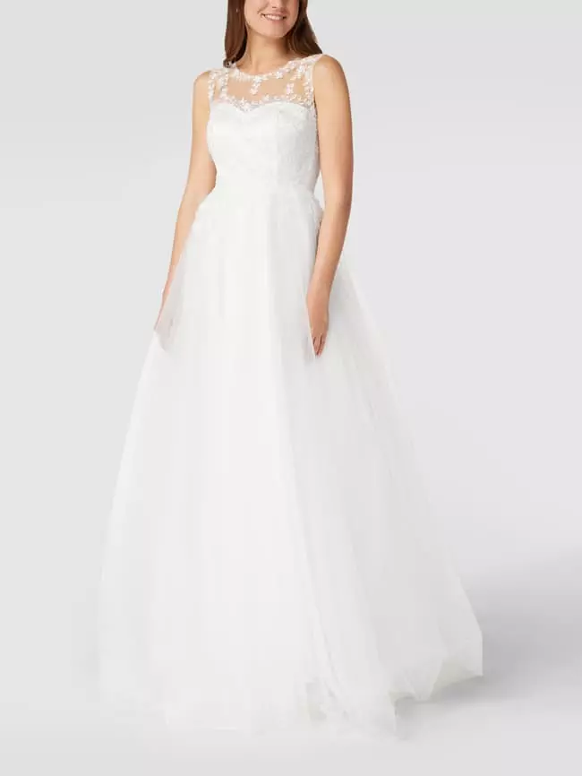 TROYDEN COLLECTION Brautkleid Mit Floralen Stickereien - Weiß 6 TROYDEN COLLECTION Brautkleid Mit Floralen Stickereien - Weiß – Bild 4