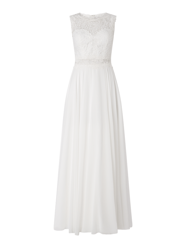 Mascara Abendkleid Mit Floralen Stickereien - Offwhite 3 Mascara Abendkleid Mit Floralen Stickereien - Offwhite