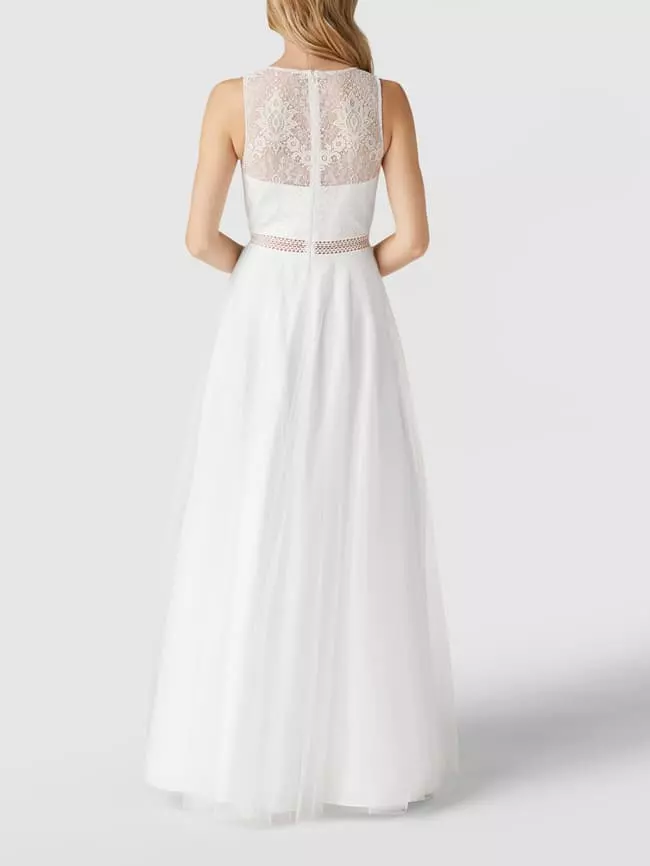 Unique Brautkleid Mit Taillenpasse Aus Spitze - Offwhite 7 Unique Brautkleid Mit Taillenpasse Aus Spitze - Offwhite – Bild 5