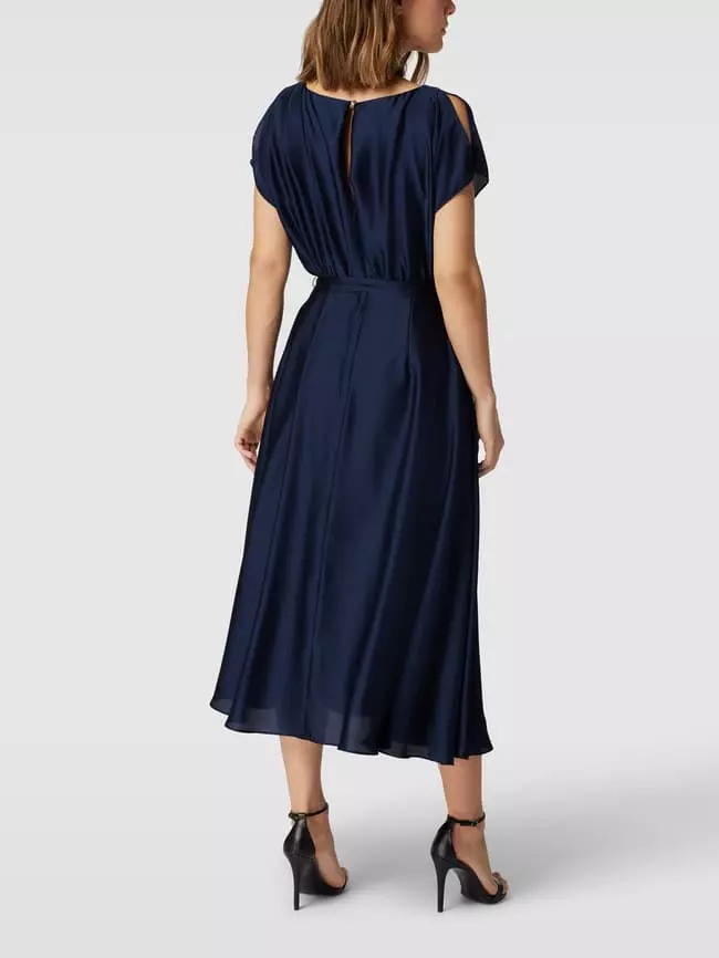 Swing Cocktailkleid Mit Taillenband - Marineblau 7 Swing Cocktailkleid Mit Taillenband - Marineblau – Bild 5