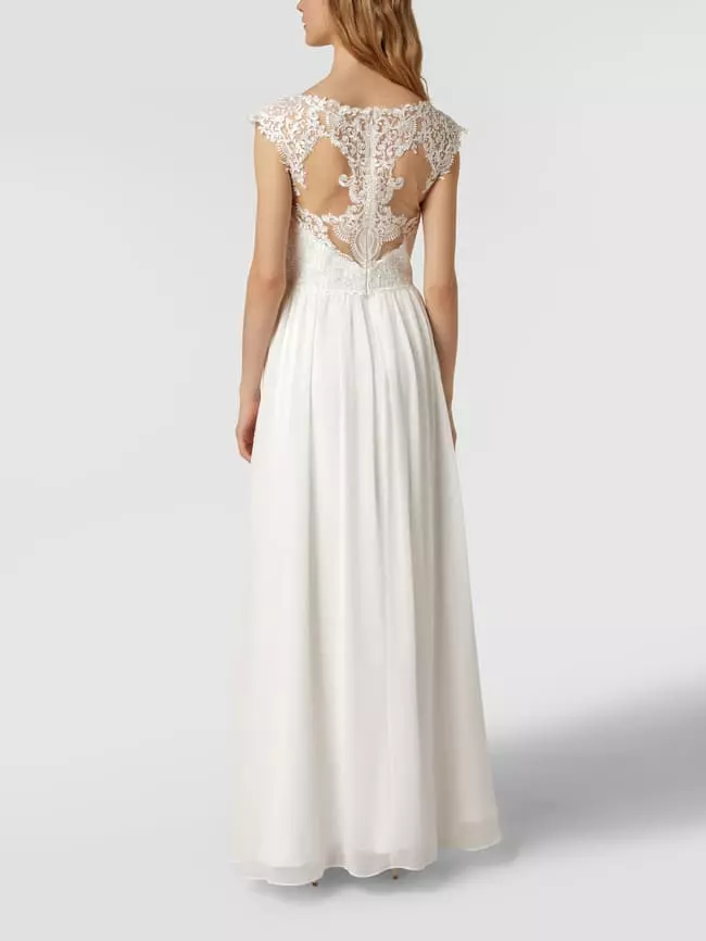 Mascara Brautkleid Mit Floralen Stickereien Und Ziersteinen - Offwhite 7 Mascara Brautkleid Mit Floralen Stickereien Und Ziersteinen - Offwhite – Bild 5