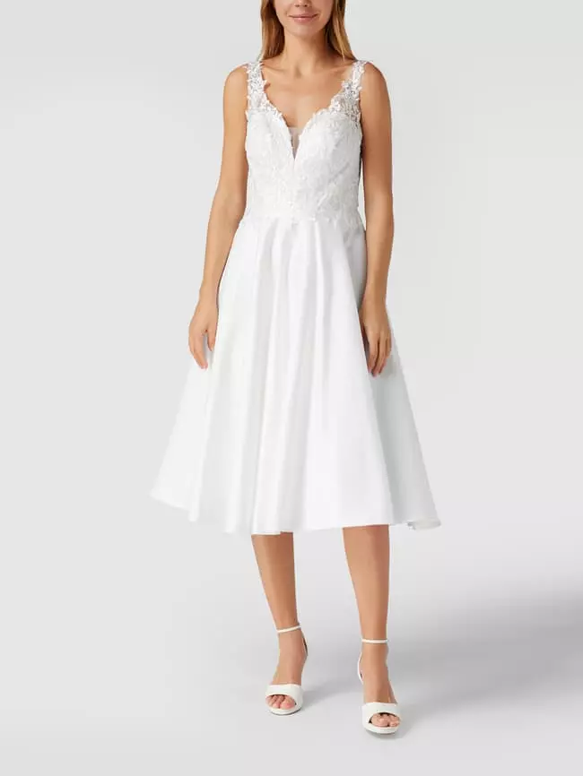 Mascara Cocktailkleid Mit Floralen Stickereien - Offwhite 6 Mascara Cocktailkleid Mit Floralen Stickereien - Offwhite – Bild 4