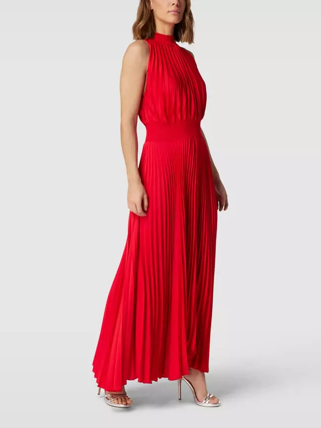 Mango Kleid Mit Plisseefalten Modell 'CANELA' - Rot 3 Mango Kleid Mit Plisseefalten Modell 'CANELA' - Rot