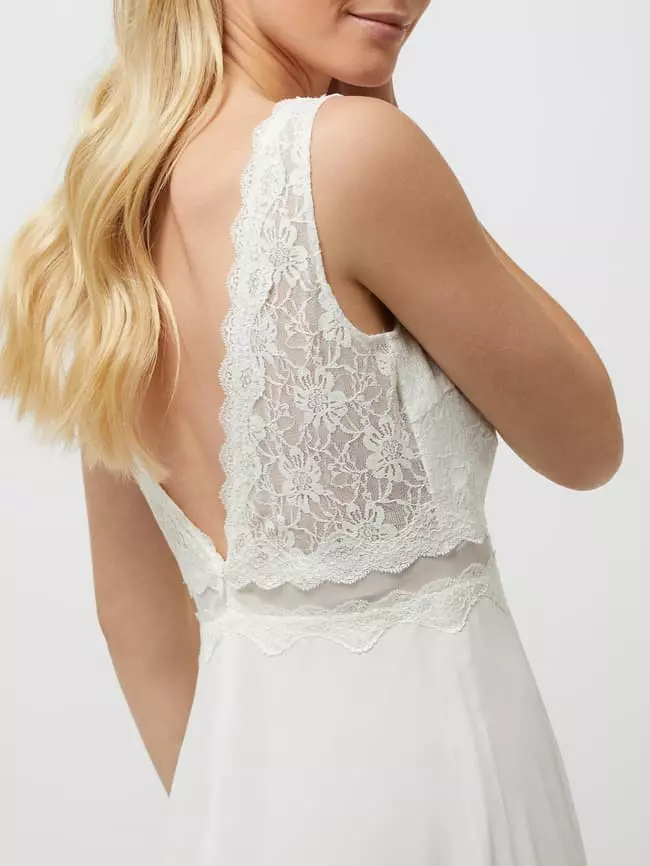 Jake*s Cocktail Brautkleid Aus Spitze Und Chiffon - Ecru 8 Jake*s Cocktail Brautkleid Aus Spitze Und Chiffon - Ecru – Bild 6