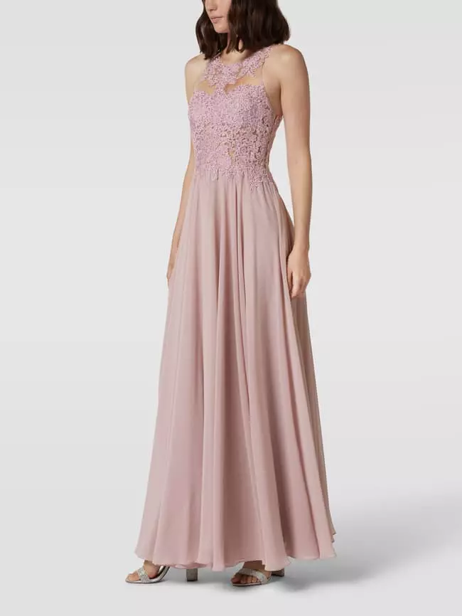 Mascara Abendkleid Mit Floralen Stickereien Und Zierbesatz - Rosé 3 Mascara Abendkleid Mit Floralen Stickereien Und Zierbesatz - Rosé