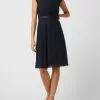 Christian Berg Cocktail Cocktailkleid Aus Chiffon Mit Spitze - Marineblau Meliert