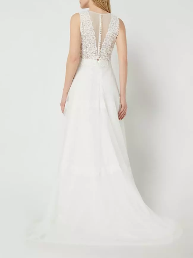 Luxuar Brautkleid Mit Schleppe - Offwhite 6 Luxuar Brautkleid Mit Schleppe - Offwhite – Bild 4