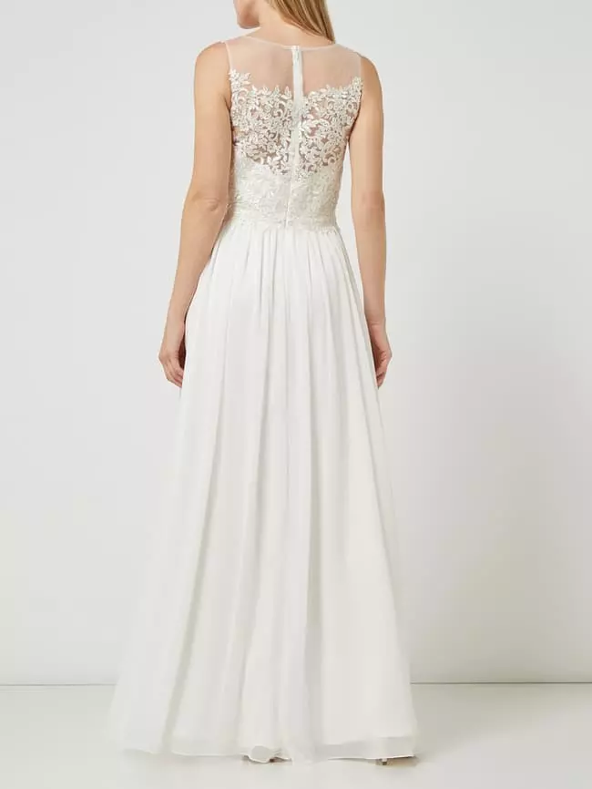 Mascara Brautkleid Mit Floralen Stickereien - Offwhite 6 Mascara Brautkleid Mit Floralen Stickereien - Offwhite – Bild 4