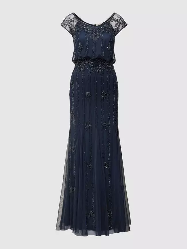LACE & BEADS Abendkleid Mit Zierperlenbesatz - Marineblau 4 LACE & BEADS Abendkleid Mit Zierperlenbesatz - Marineblau – Bild 2