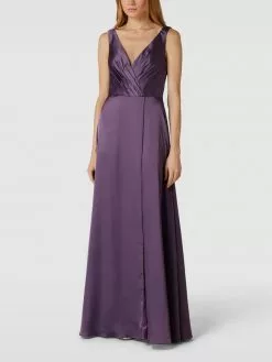 Luxuar Abendkleid Mit Herz-Ausschnitt - Pflaume