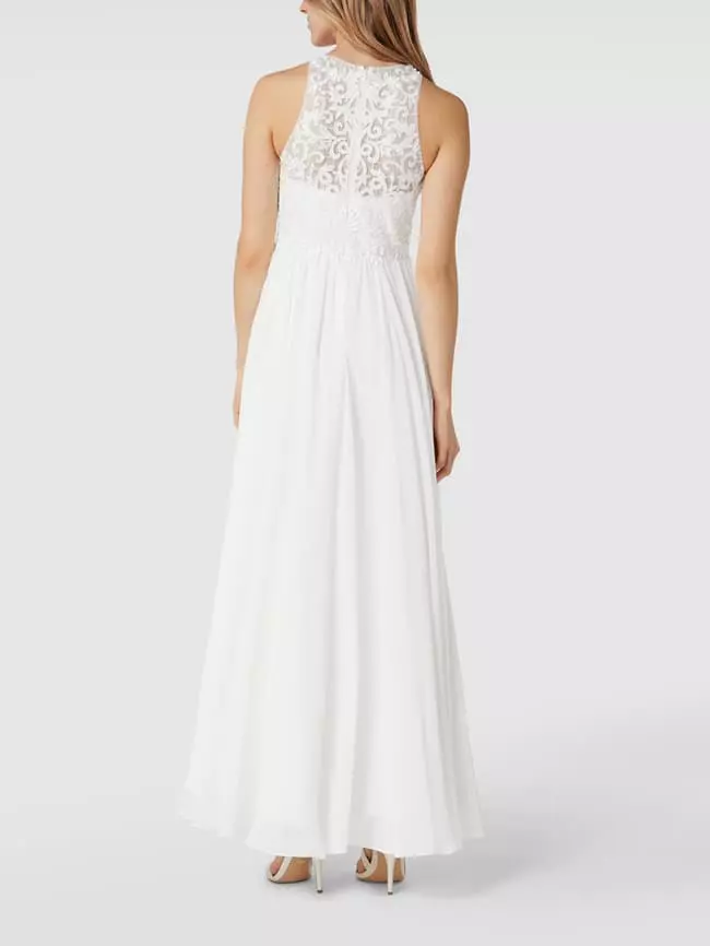 Laona Abendkleid Mit Floralen Stickereien - Offwhite 7 Laona Abendkleid Mit Floralen Stickereien - Offwhite – Bild 5