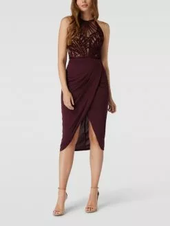 Lipsy Cocktailkleid Mit Zierbesatz - Bordeaux Rot