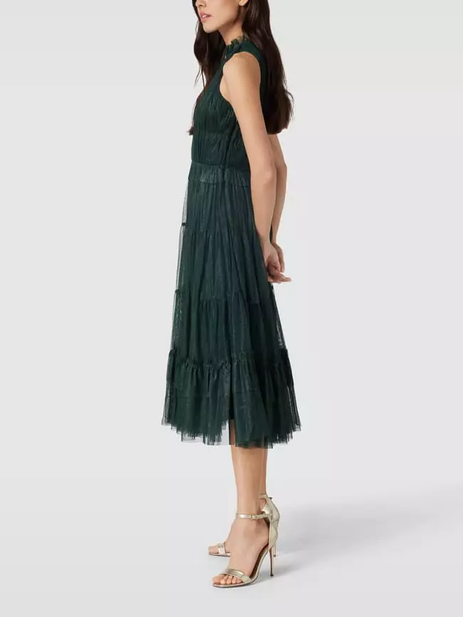 LACE & BEADS Cocktailkleid Mit Effektgarn - Dunkelgrün 6 LACE & BEADS Cocktailkleid Mit Effektgarn - Dunkelgrün – Bild 4