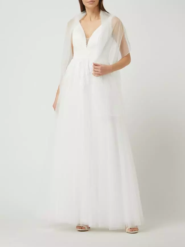 Luxuar Brautkleid Mit Stola - Offwhite 3 Luxuar Brautkleid Mit Stola - Offwhite
