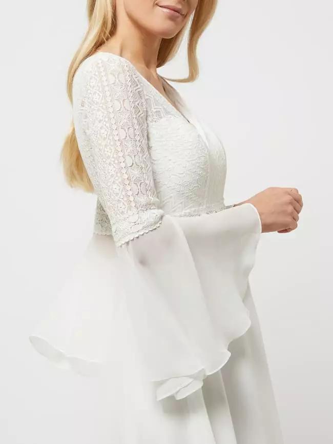 Luxuar Brautkleid Mit Trompetenärmeln - Offwhite 5 Luxuar Brautkleid Mit Trompetenärmeln - Offwhite – Bild 3