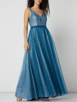 Mascara Abendkleid Mit Glitter-Effekt - Petrol