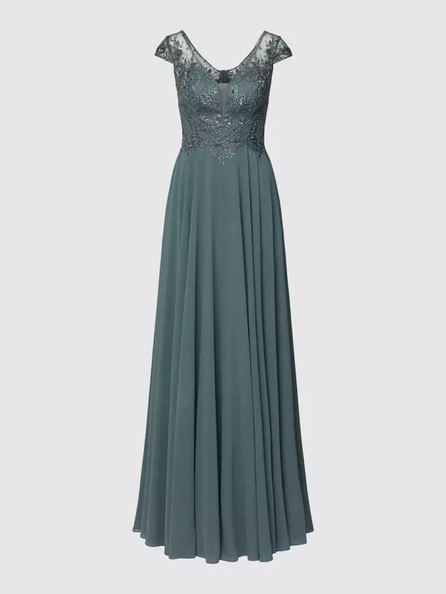 Luxuar Abendkleid Mit Zierbesatz - Graphit 4 Luxuar Abendkleid Mit Zierbesatz - Graphit – Bild 2