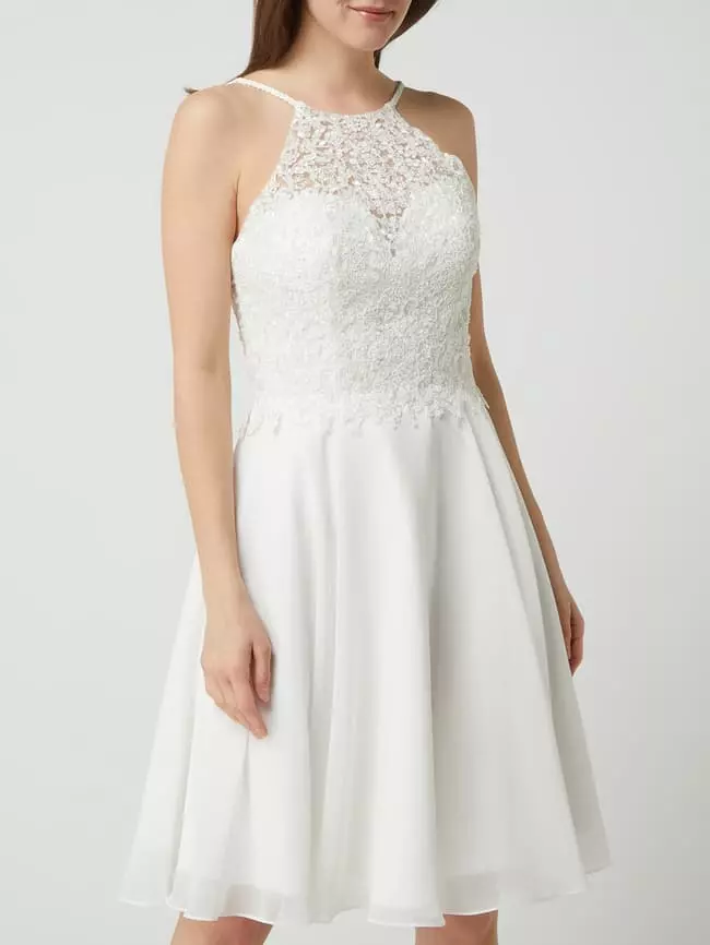 Luxuar Brautkleid Aus Spitze Und Chiffon - Offwhite 6 Luxuar Brautkleid Aus Spitze Und Chiffon - Offwhite – Bild 4