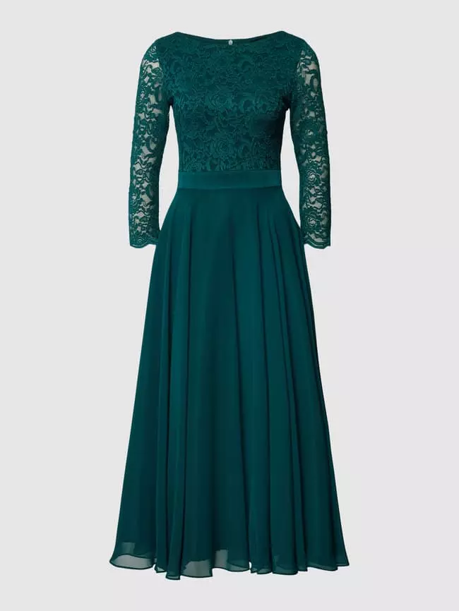 Swing Brautkleid Aus Häkelspitze - Dunkelgrün 4 Swing Brautkleid Aus Häkelspitze - Dunkelgrün – Bild 2
