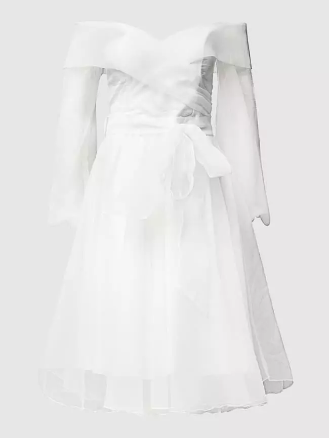 TROYDEN COLLECTION Brautkleid Mit Carmen-Ausschnitt - Weiß 4 TROYDEN COLLECTION Brautkleid Mit Carmen-Ausschnitt - Weiß – Bild 2