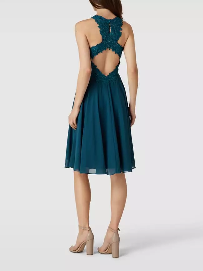 Mascara Cocktailkleid Mit Zierbesatz - Petrol 7 Mascara Cocktailkleid Mit Zierbesatz - Petrol – Bild 5