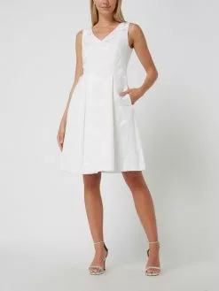 Christian Berg Cocktail Brautkleid Aus Jacquard - Ecru