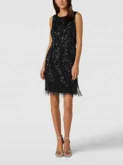 Adrianna Papell Cocktailkleid Mit Paillettenbesatz - Schwarz