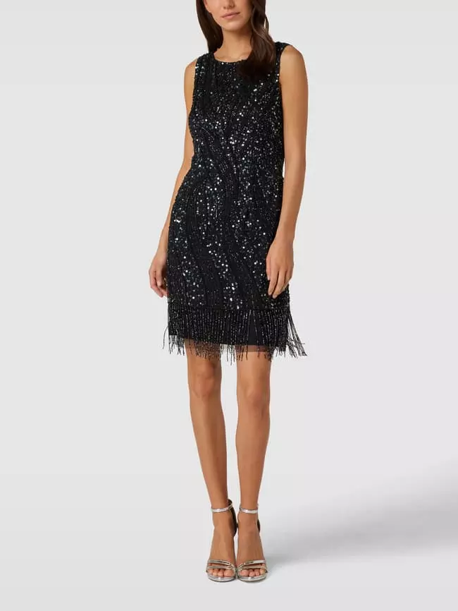 Adrianna Papell Cocktailkleid Mit Paillettenbesatz - Schwarz 3 Adrianna Papell Cocktailkleid Mit Paillettenbesatz - Schwarz