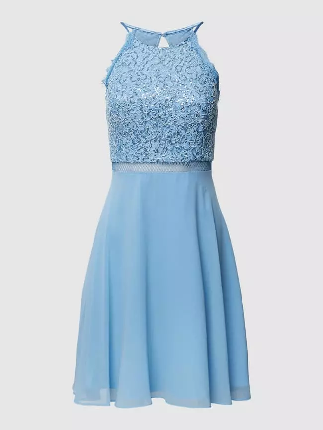 V.M. Cocktailkleid Mit Paillettenbesatz - Hellblau 4 V.M. Cocktailkleid Mit Paillettenbesatz - Hellblau – Bild 2