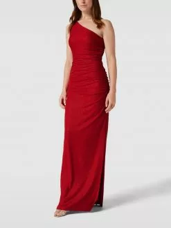 Jake*s Cocktail Abendkleid Mit One-Shoulder-Träger - Rot Meliert