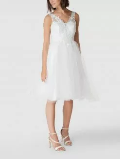 TROYDEN COLLECTION Brautkleid Mit Floralen Stickereien - Ecru