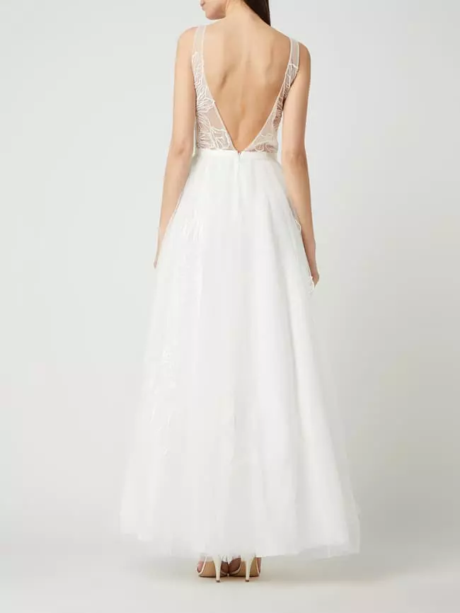 Unique Brautkleid Mit Floralen Stickereien - Offwhite 6 Unique Brautkleid Mit Floralen Stickereien - Offwhite – Bild 4